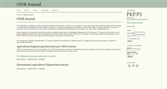 Desktop Screenshot of cigrjournal.org